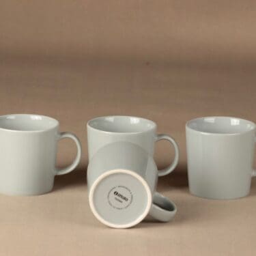 Arabia Teema muki, harmaa, 4 kpl, suunnittelija Kaj Franck,