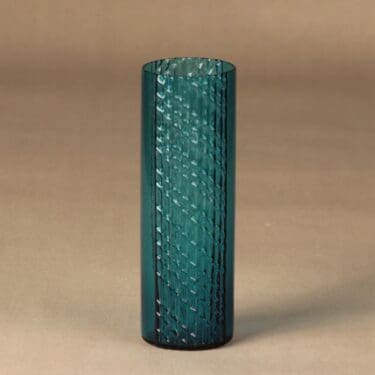 Riihimäen lasi Flindari lasi, turkoosi, suunnittelija Nanny Still,