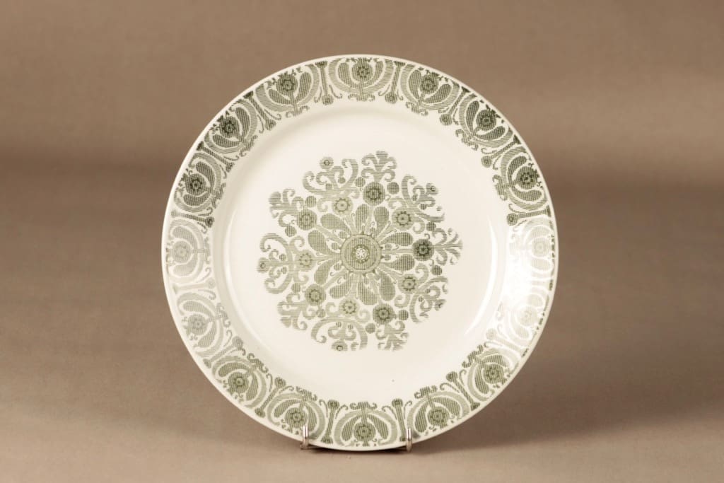 Arabia Sampo lautanen, 23 cm, suunnittelija Raija Uosikkinen, 23 cm, ornamentti