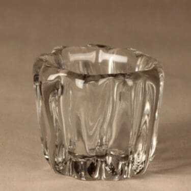 Iittala Kalvolan kanto maljakko, kirkas, suunnittelija Tapio Wirkkala, signeerattu