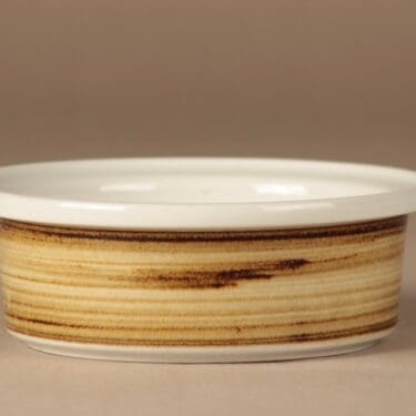 Arabia uunivuoka s, käsinmaalattu, suunnittelija Esteri Tomula, käsinmaalattu, raita