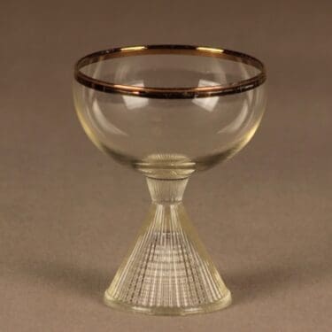 Iittala Briljant Cocktail-lasi, 10 cl, suunnittelija Tapio Wirkkala, 10 cl, kultareuna