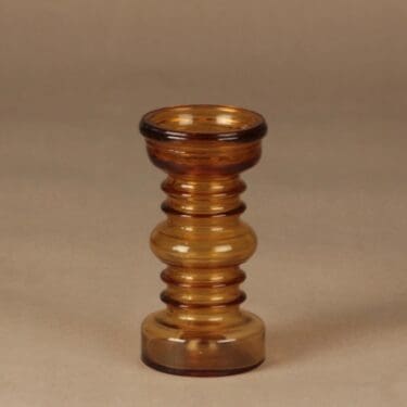 Riihimäen lasi Carmen kääntömaljakko, amber, suunnittelija Tamara Aladin,