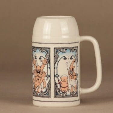 Arabia oluttuoppi, 50 cl, suunnittelija Bosse Österberg, 50 cl, Sauna-aihe