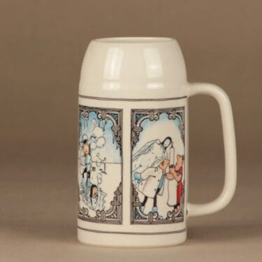 Arabia oluttuoppi, 50 cl, suunnittelija Bosse Österberg, 50 cl, Sauna-aihe