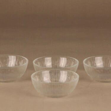 Iittala Ultima Thule jälkiruokakulho, kirkas, 4 kpl, suunnittelija Tapio Wirkkala,