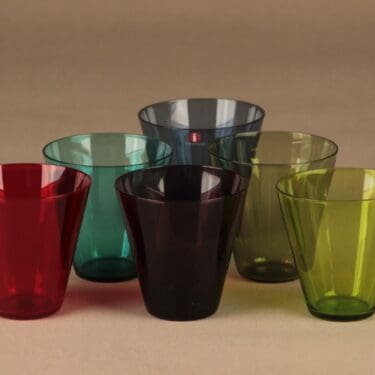 Nuutajärvi Kartio lasi, 20 cl, 6 kpl, suunnittelija Kaj Franck, 20 cl