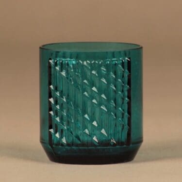 Riihimäen lasi Flindari lasi, turkoosi, suunnittelija Nanny Still, turkoosi