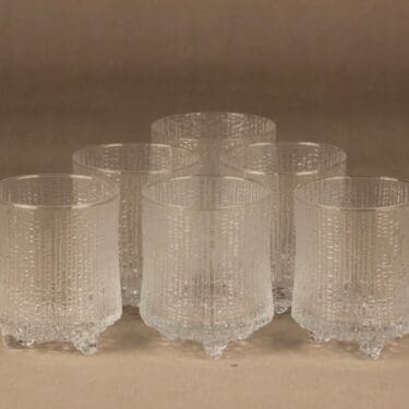 Iittala Ultima Thule lasi, kirkas, 6 kpl, suunnittelija Tapio Wirkkala,