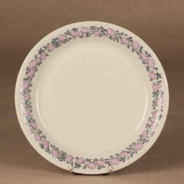 Arabia Hertta lautanen, 23.5 cm, suunnittelija Raija Uosikkinen, 23.5 cm, kukka