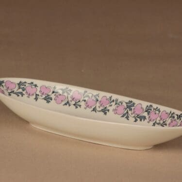 Arabia Hertta sillivati, vaaleanpunainen, vihreä, suunnittelija Raija Uosikkinen, kukka