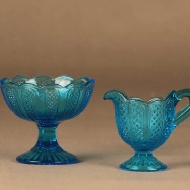 Nuutajärvi sokerikko ja kermakko, turkoosi, suunnittelija ,