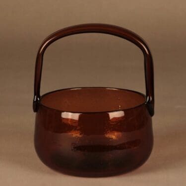 Nuutajärvi Sargasso lasikori, signeerattu, suunnittelija Kaj Franck, signeerattu