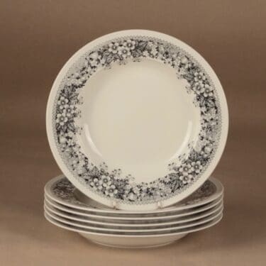 Arabia Talvikki syvä lautanen 6 kpl suunnittelija Raija Uosikkinen