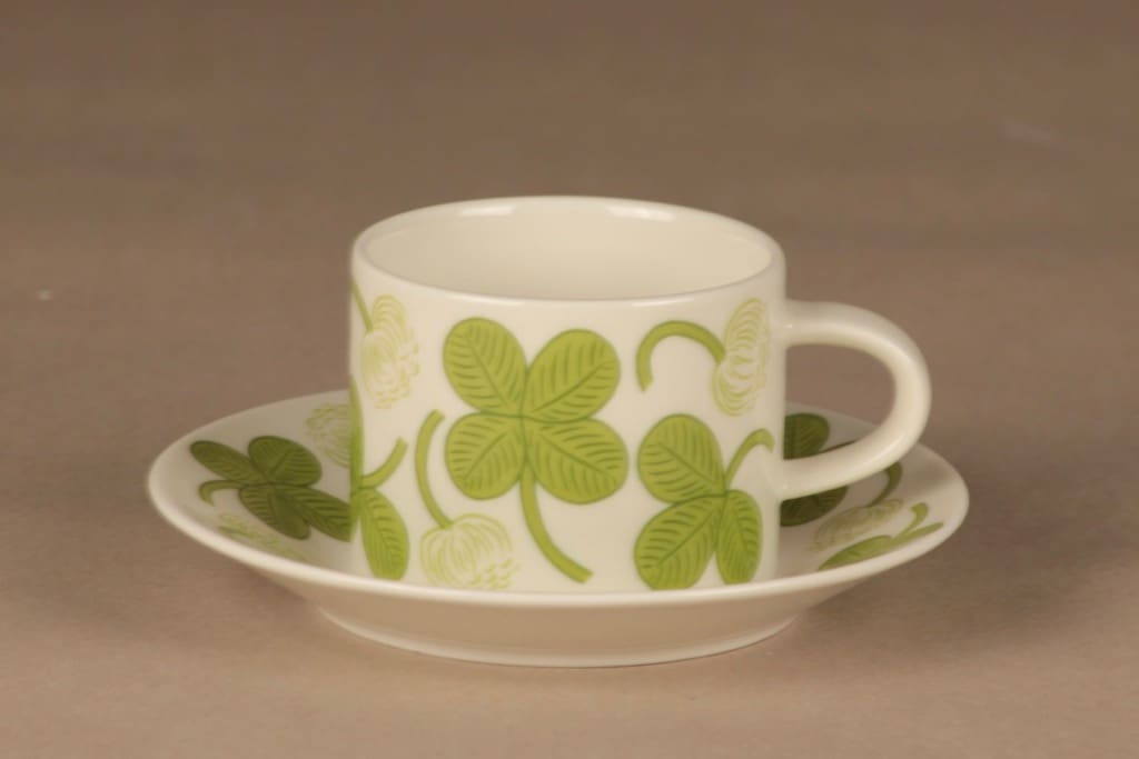 Arabia Apila teekuppi, vihreä, suunnittelija Birger Kaipiainen,