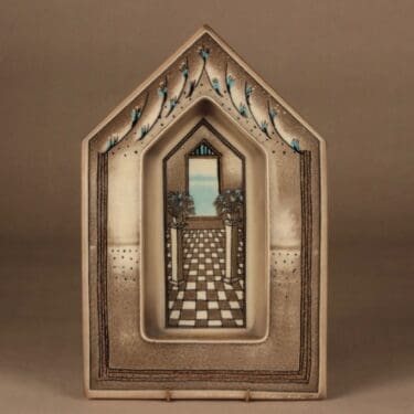 Arabia HLS lampetti, Pylväikkö, suunnittelija Heljä Liukko-Sundström, Pylväikkö, signeerattu