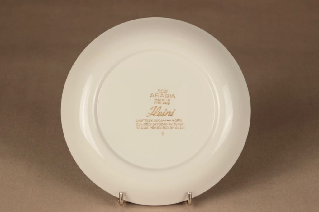 Arabia Heini lautanen, 17 cm, suunnittelija Raija Uosikkinen, 17 cm, kuparipainokoriste kuva 3