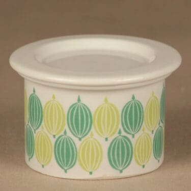 Arabia Pomona Karviainen purkki, kannellinen, suunnittelija Raija Uosikkinen, kannellinen