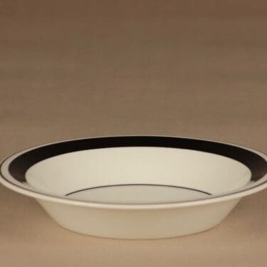 Arabia Faenza raita lautanen, syvä, suunnittelija Peter Winquist, syvä, raita