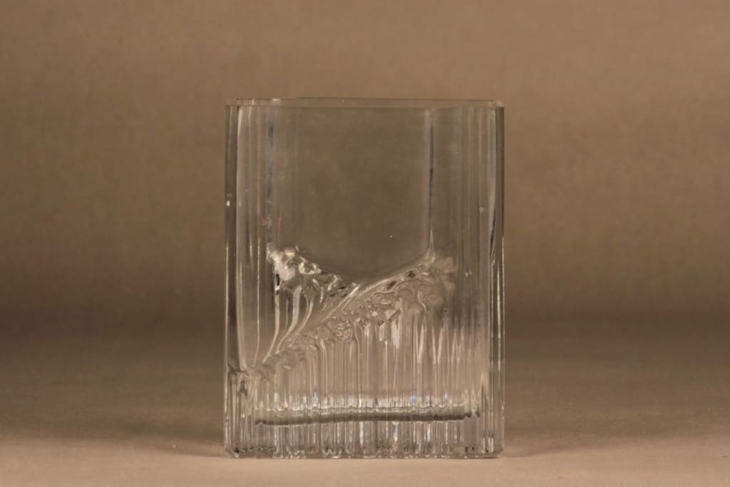 Iittala Sointu maljakko, kirkas, suunnittelija Tapio Wirkkala,