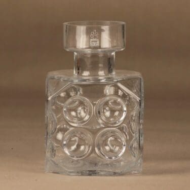 Riihimäen lasi Arpa on heitetty maljakko, kirkas, suunnittelija Erkkitapio Siiroinen,