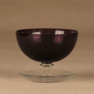 Nuutajärvi 1344 jäätelömalja, kirkas, suunnittelija Saara Hopea,