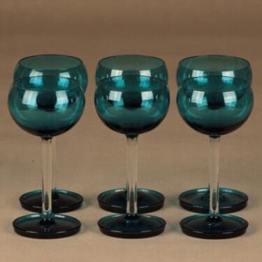 Riihimäen lasi Harlekiini väkeväviinilasi, 7 cl, 6 kpl, suunnittelija Nanny Still, 7 cl, jalallinen