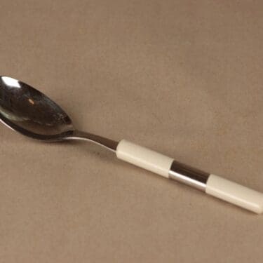 Hackman Festivo lusikka, teräs, valkoinen, suunnittelija Ahti Majuri,