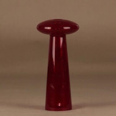 Iittala Atlas kynttilänjalka, punainen, suunnittelija Harri Koskinen,
