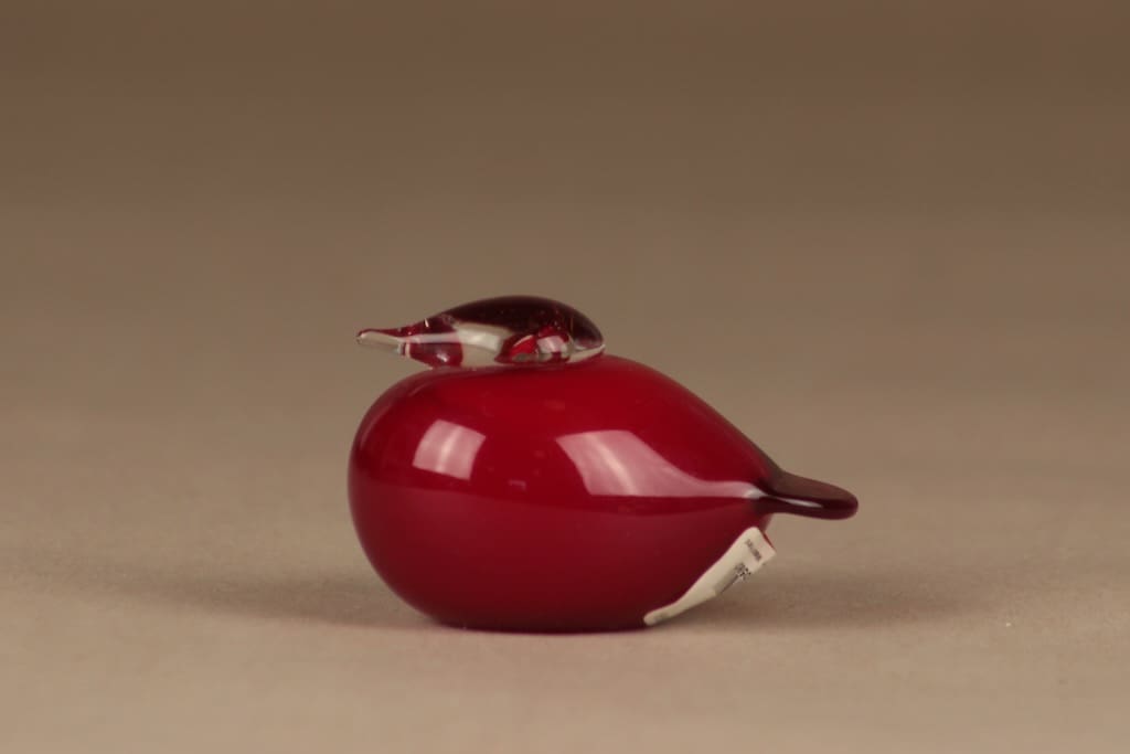 Nuutajärvi bird Puffball, red, Oiva Toikka - Laatutavara.com