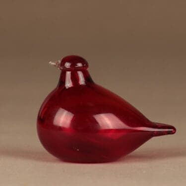 Nuutajärvi Lintu Tirri punainen suunnittelija Oiva Toikka