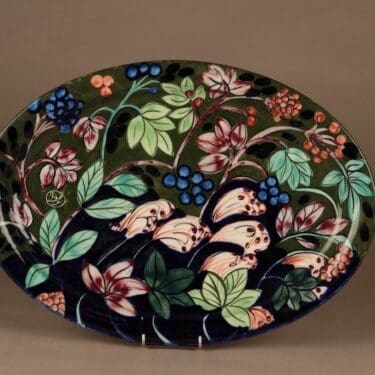 Arabia Suolinnun vati, käsinmaalattu, suunnittelija Dorrit von Fieandt, käsinmaalattu, signeerattu, Pro Arte