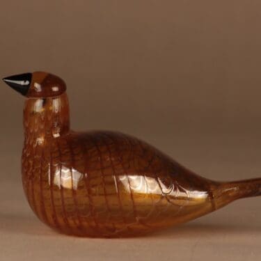 Nuutajärvi lintu , Karjalan kultakäkönen, suunnittelija Oiva Toikka, Karjalan kultakäkönen, signeerattu