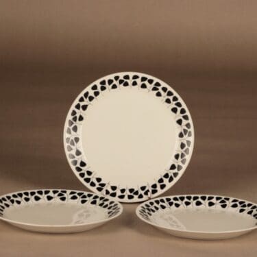 Arabia Lutukka lautanen, 17.5 cm, 3 kpl, suunnittelija Esteri Tomula, 17.5 cm, serikuva, lehti