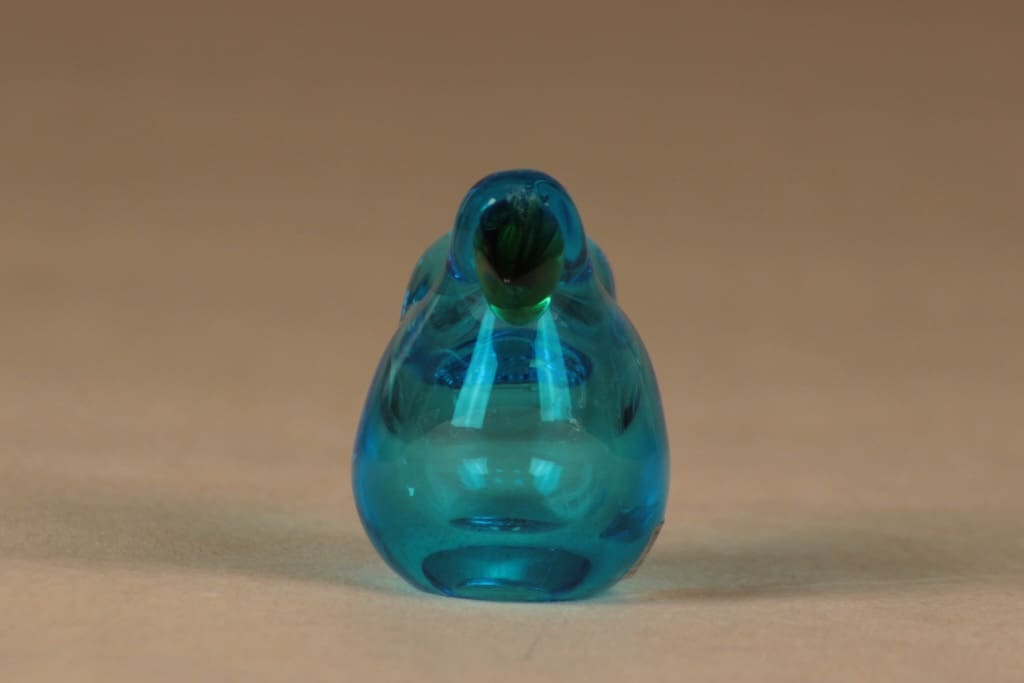 Nuutajärvi lintu , Sieppo, suunnittelija Oiva Toikka, Sieppo, signeerattu kuva 4