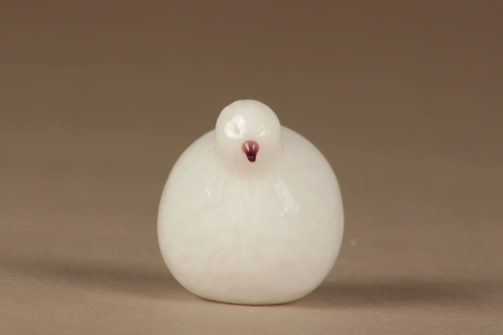 Nuutajärvi lintu , Untuvikko, suunnittelija Oiva Toikka, Untuvikko, signeerattu kuva 3