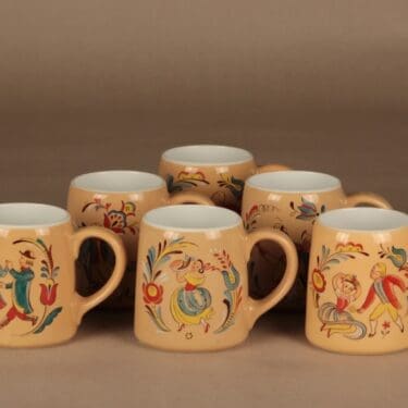 Riihimäen lasi Hyrrä maljakko, monivärinen, 6 kpl, suunnittelija Svea Granlund,