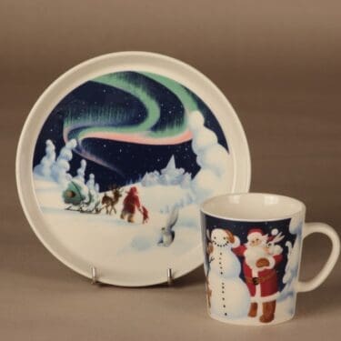 Arabia muki ja lautanen, tilaustyö, 2 kpl, suunnittelija , tilaustyö