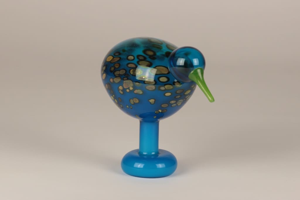 Nuutajärvi lintu , Laguuninkiwi, suunnittelija Oiva Toikka, Laguuninkiwi, Signeerattu, numeroitu kuva 2