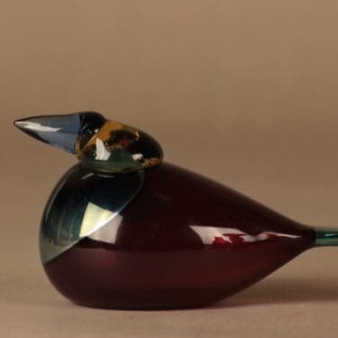 Nuutajärvi lintu , Kuningatarkalastaja, suunnittelija Oiva Toikka, Kuningatarkalastaja, signeerattu