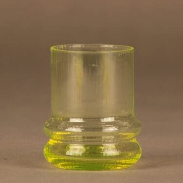 Riihimäen lasi Sulttaani lasi, keltainen, suunnittelija Nanny Still,