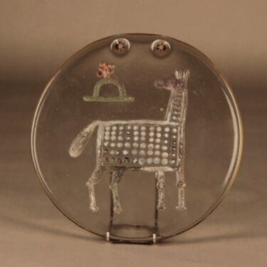 Nuutajärvi Riippu taide-esine, Hevonen, suunnittelija Oiva Toikka, Hevonen