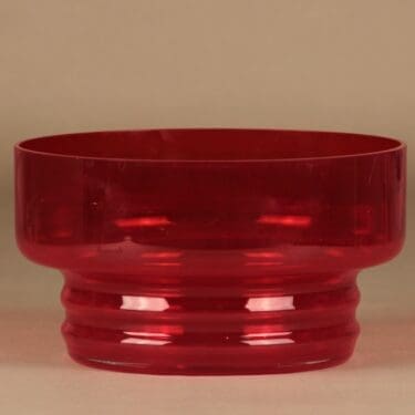Riihimäen lasi Carmen kulho, punainen, suunnittelija Tamara Aladin,