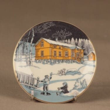 Arabia Joululautanen 1992, pieni, suunnittelija Tove Slotte, pieni, talo, joulu