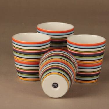 Rörstrand Origo muki, 25 cl, 4 kpl, suunnittelija Alfredo Häberli, 25 cl, raidallinen