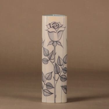 Kupittaan savi maljakko, käsinmaalattu, suunnittelija , käsinmaalattu, signeerattu