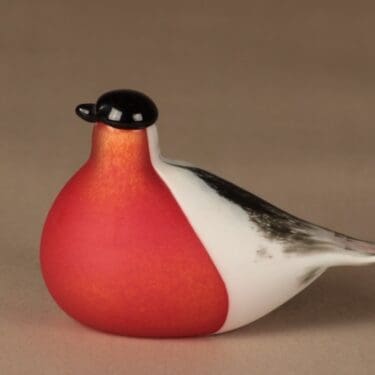 Nuutajärvi lintu , Punatulkku, suunnittelija Oiva Toikka, Punatulkku, signeerattu