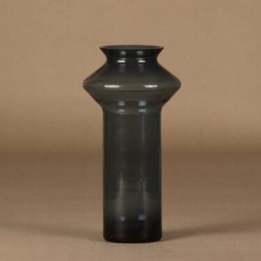 Riihimäen lasi Hyrrä maljakko, siniharmaa, suunnittelija Helena Tynell,