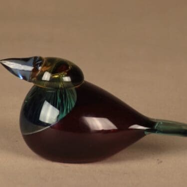 Nuutajärvi lintu , Kuningatarkalastaja, suunnittelija Oiva Toikka, Kuningatarkalastaja, signeerattu