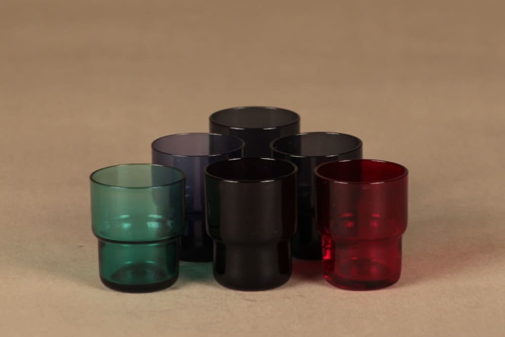 Nuutajärvi Pinottava snapsilasi, 3 cl, 6 kpl, suunnittelija Saara Hopea, 3 cl